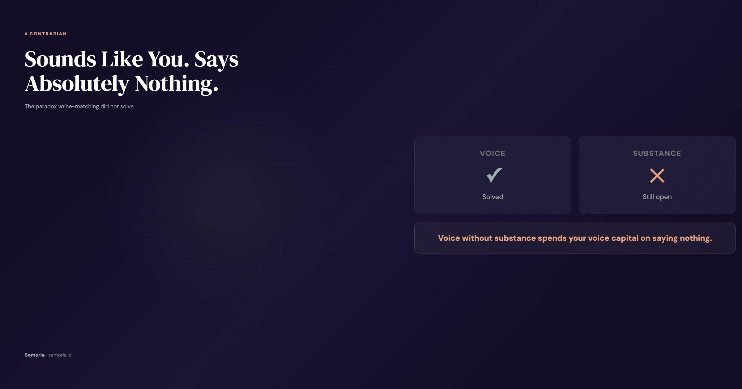 The AI content paradox: voice-matched but substance-empty